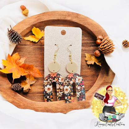 Autumn Floral Print Earrings