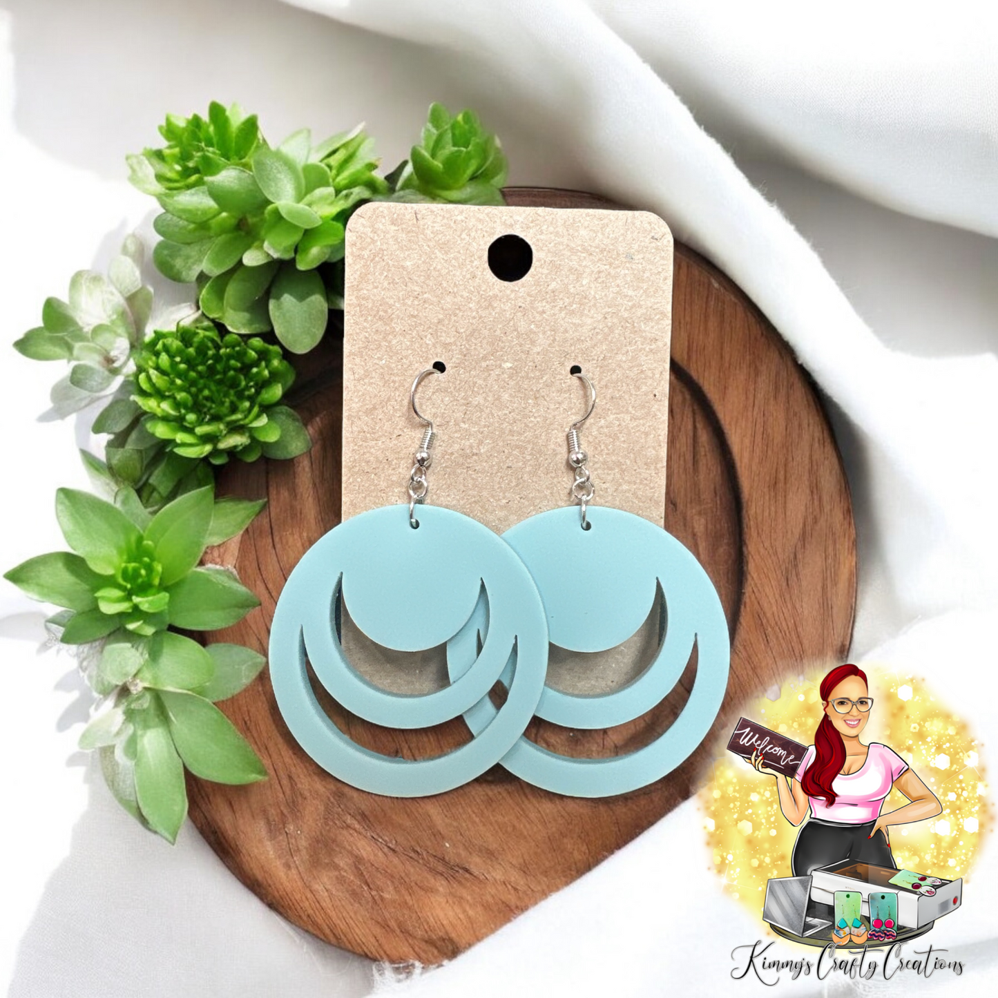 Circle Inlay Earrings