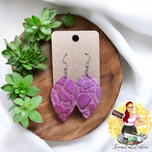 Merlot Crackle Earrings