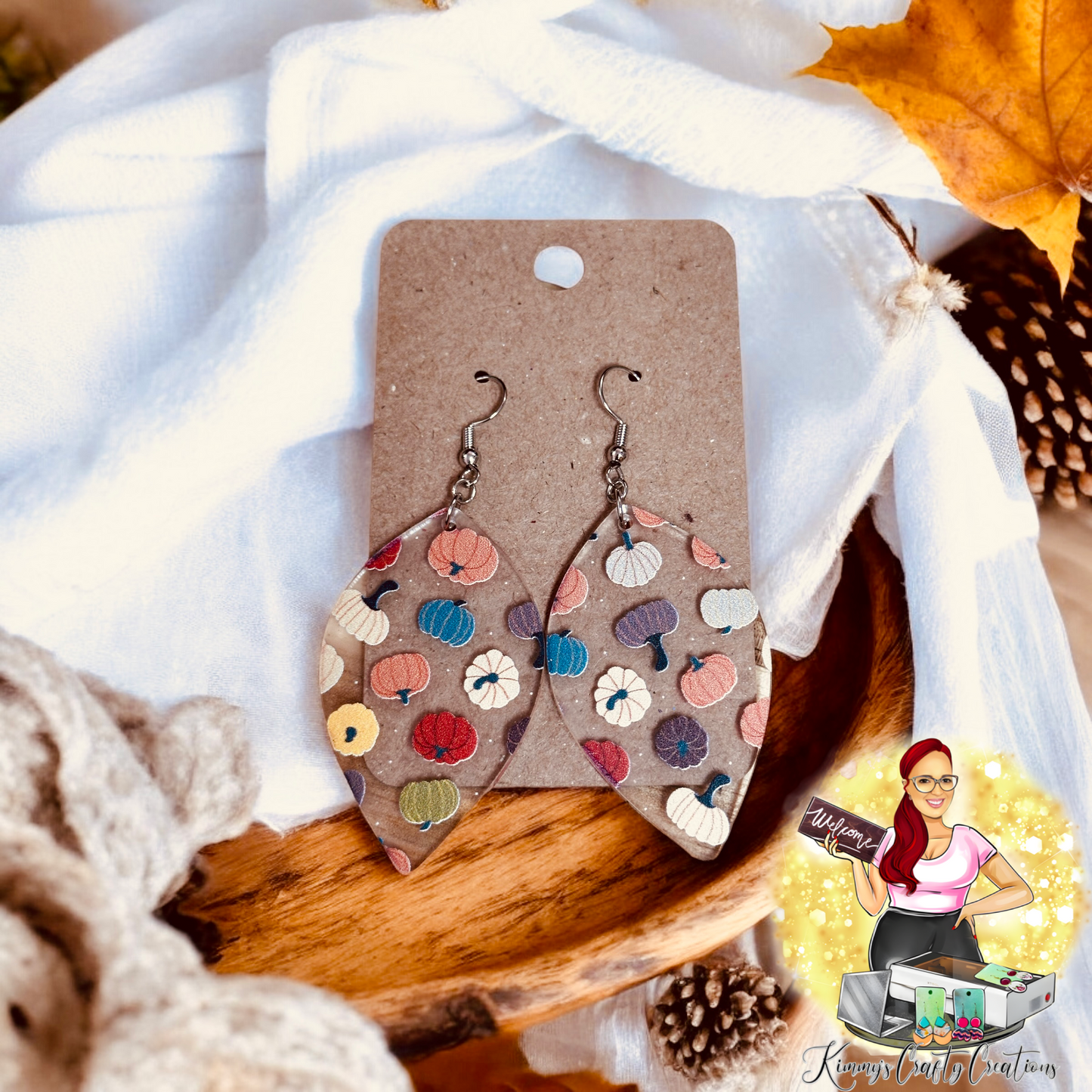 Colorful Pumpkin Earrings