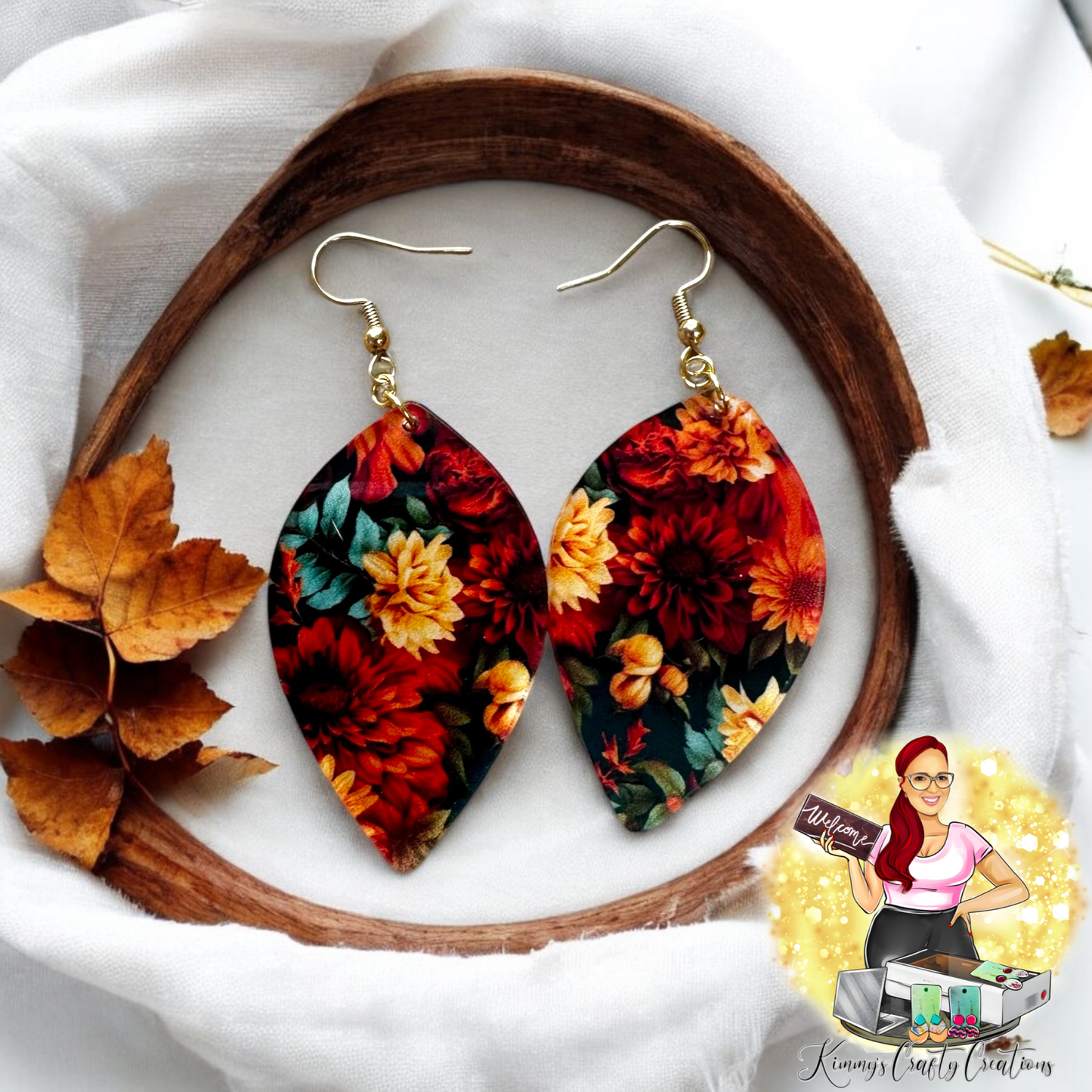 Fall Floral Earrings