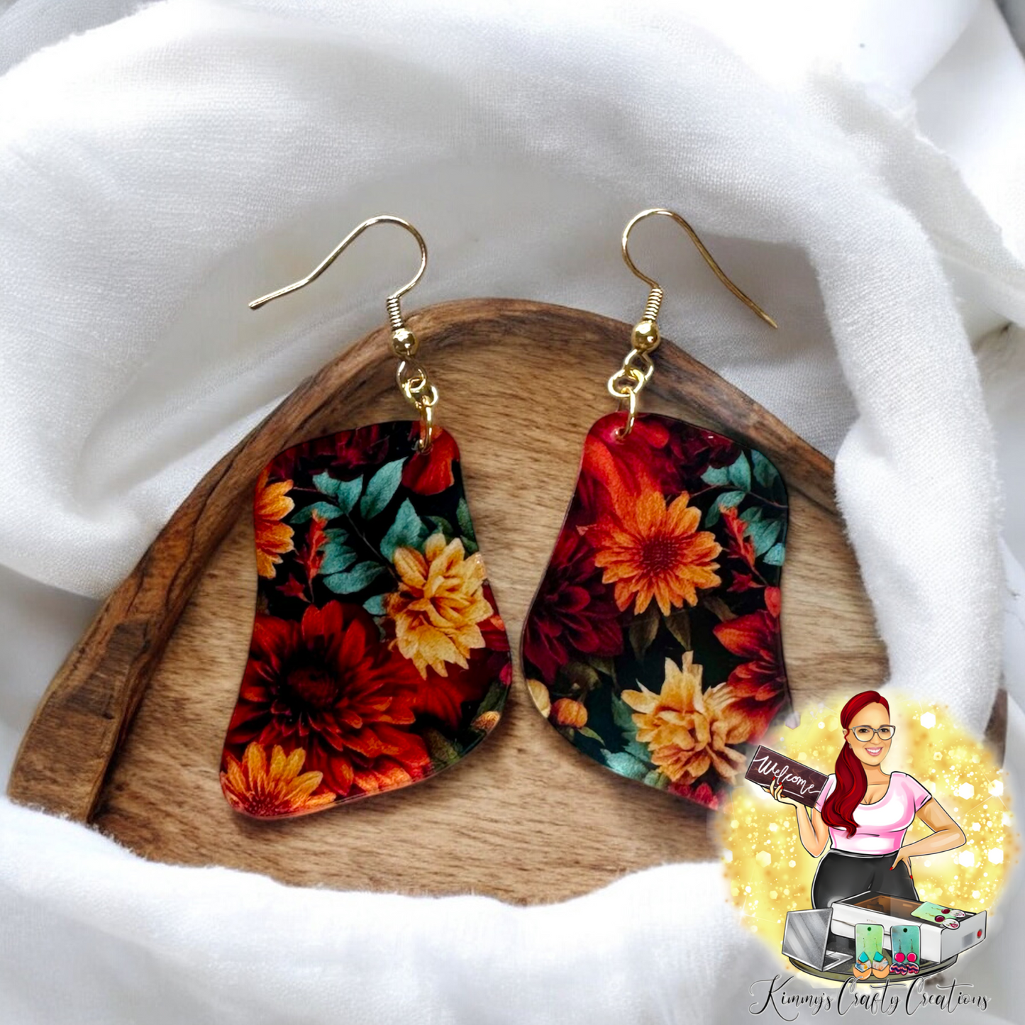 Fall Floral Earrings