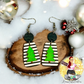 Christmas Tree Striped Dangles