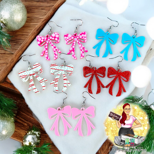 Christmas Bow Earrings