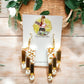 Goldy Flakes Chandelier Earrings