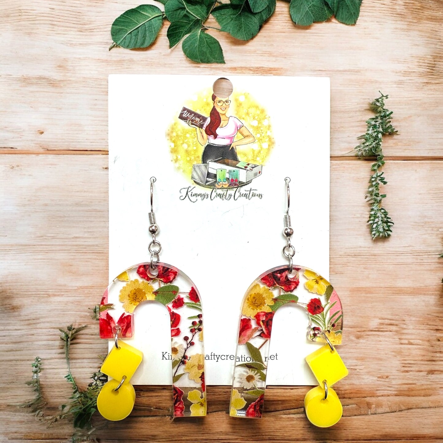 Pressed Flowers Arch Dangles