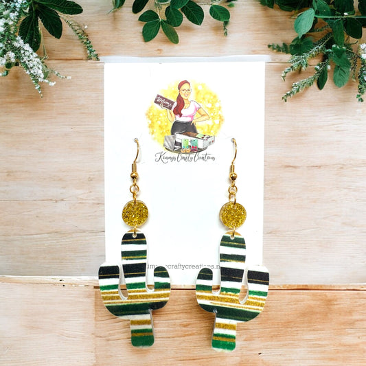 Cactus Striped Earrings