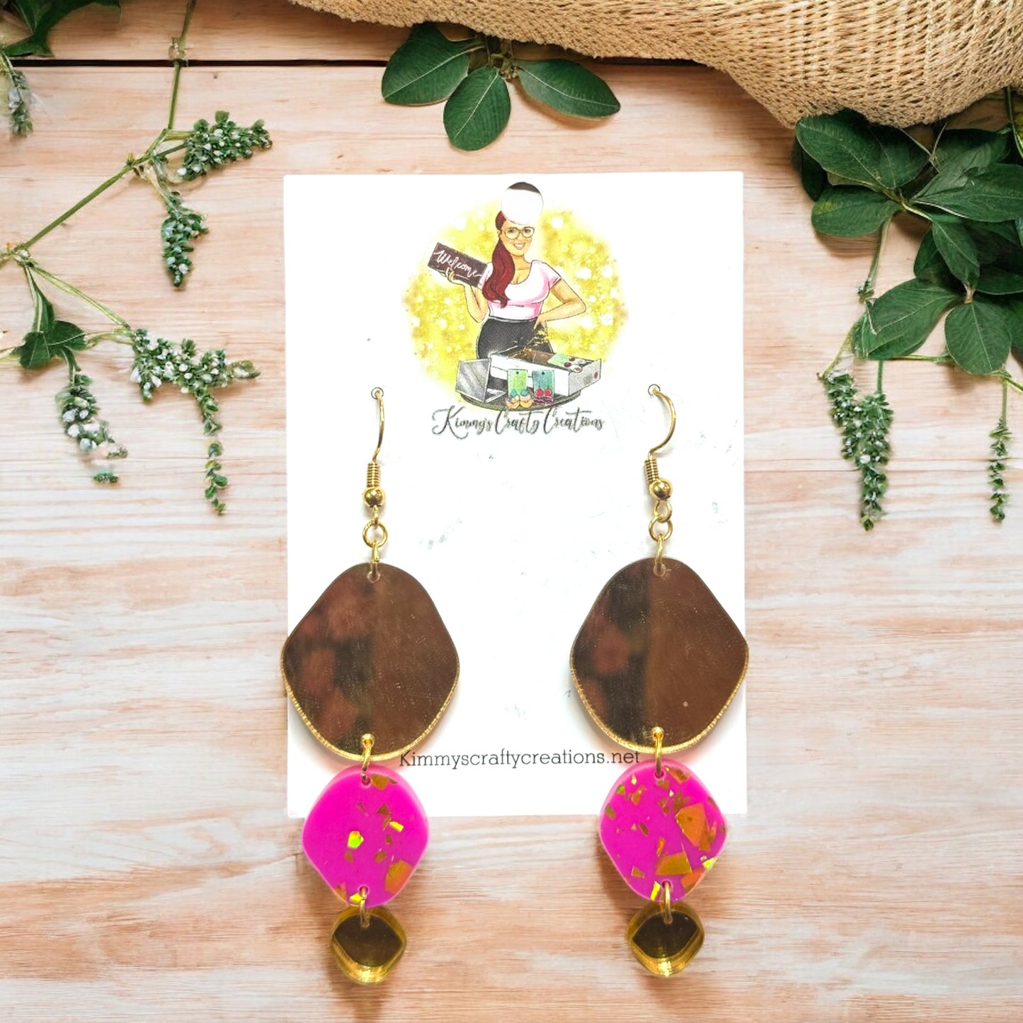 Mirror Gold Trio Dangles