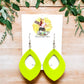 Lime Oval Inlay Earrings