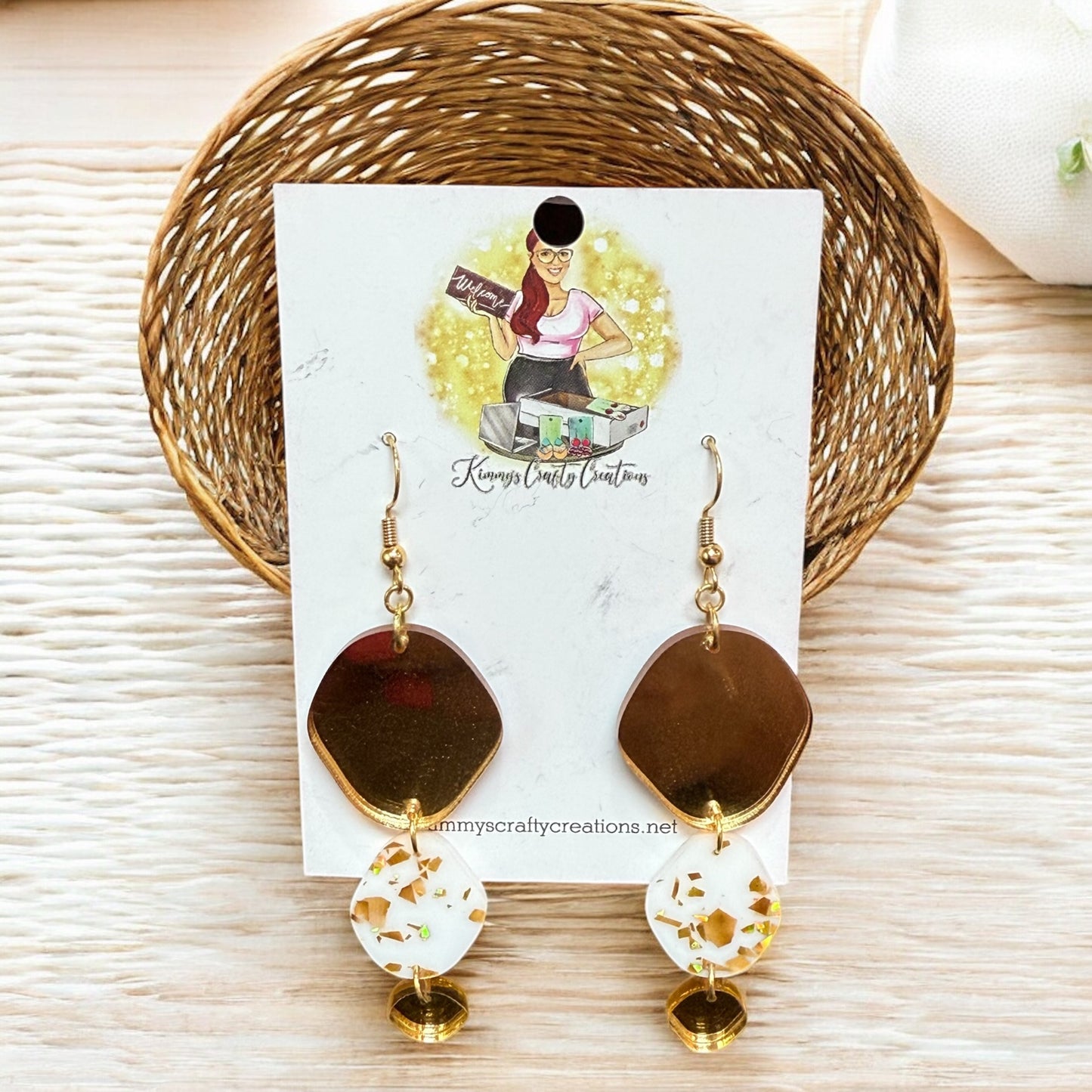 Mirror Gold Trio Dangles