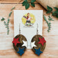 Patriotic Oval Earrings
