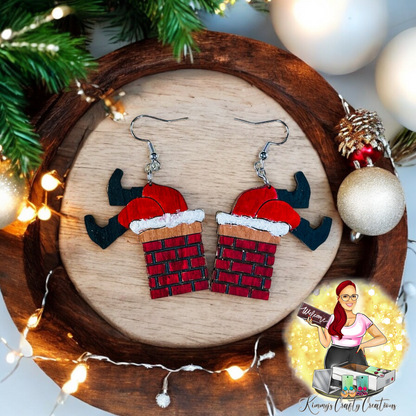 “Oh Santa” Chimney Earrings