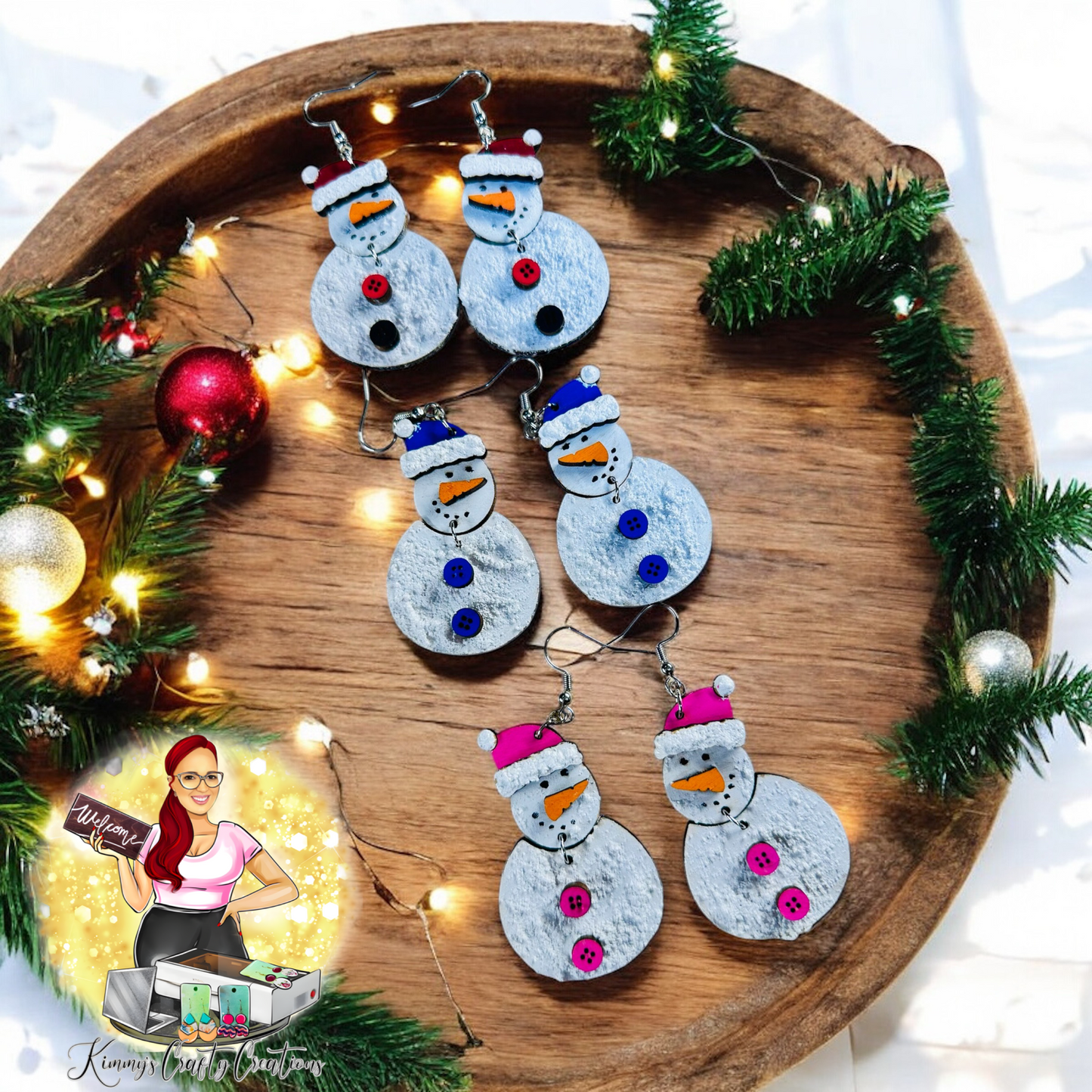 Snowman Christmas Dangles