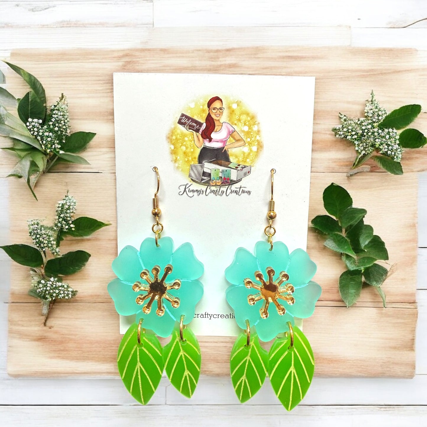 Dangle Flower Earrings