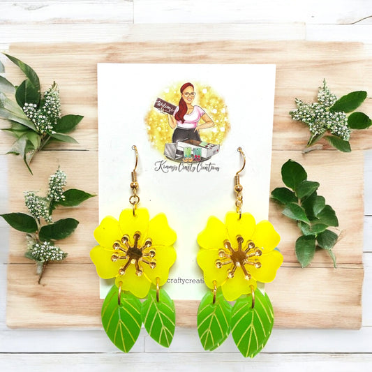 Dangle Flower Earrings