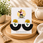 Yellow Floral Arch Earrings