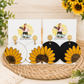 Hand-Painted Sunflower Statement Earrings