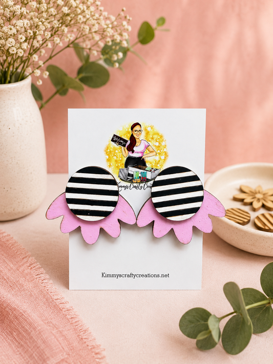 Pink Petal Statement Earrings