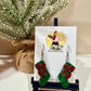 Glitter Christmas Stocking Earrings