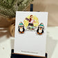 Winter Hat Penguin Stud Earrings