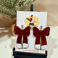 Santa Bow Glitter Earrings