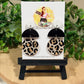 Leopard Print Geometric Statement Earrings
