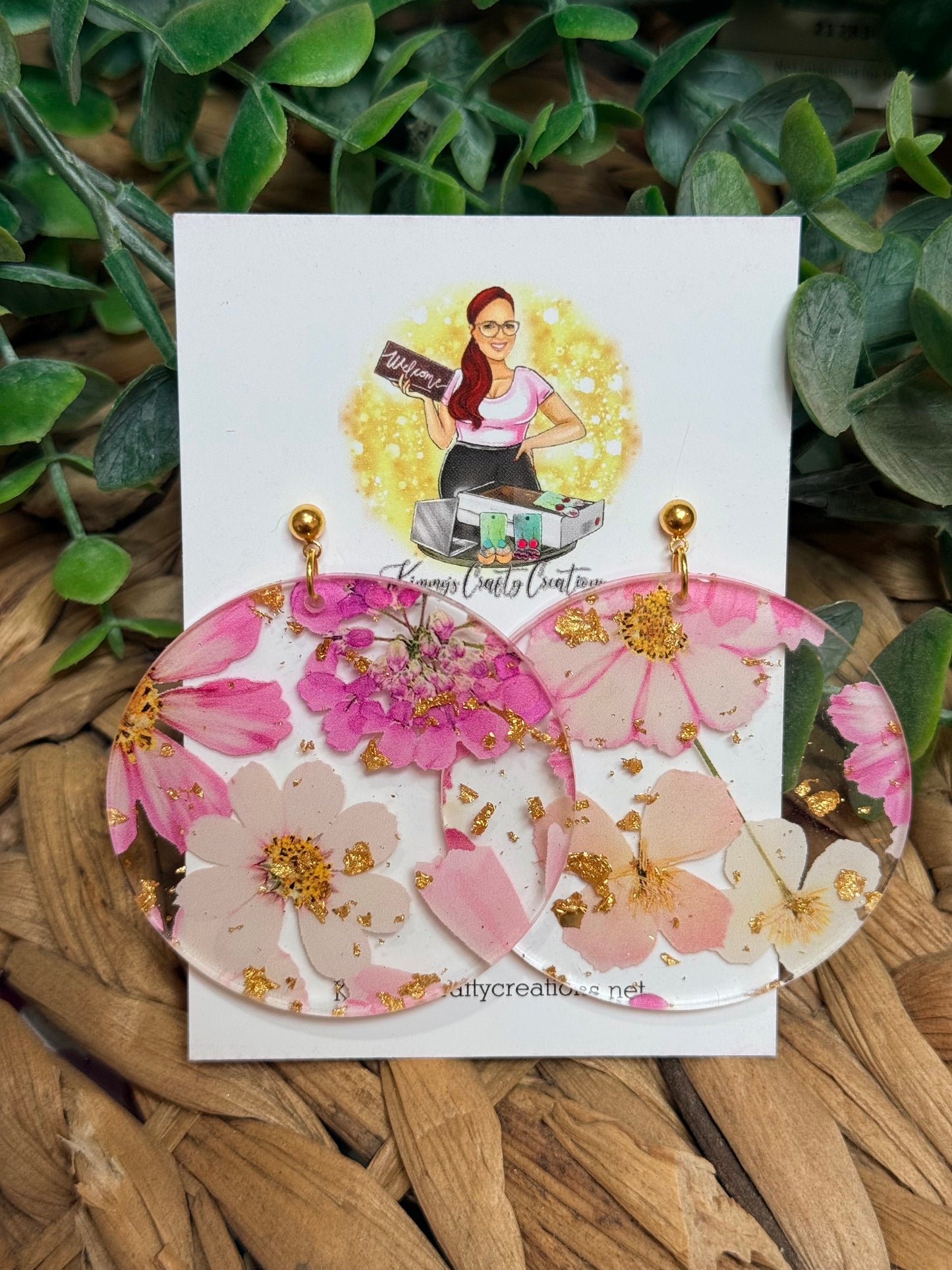 Pink Floral Statement Earrings Collection 🌸✨