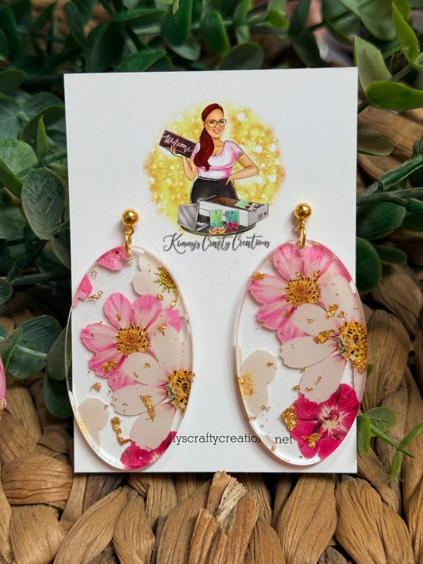 Pink Floral Statement Earrings Collection 🌸✨