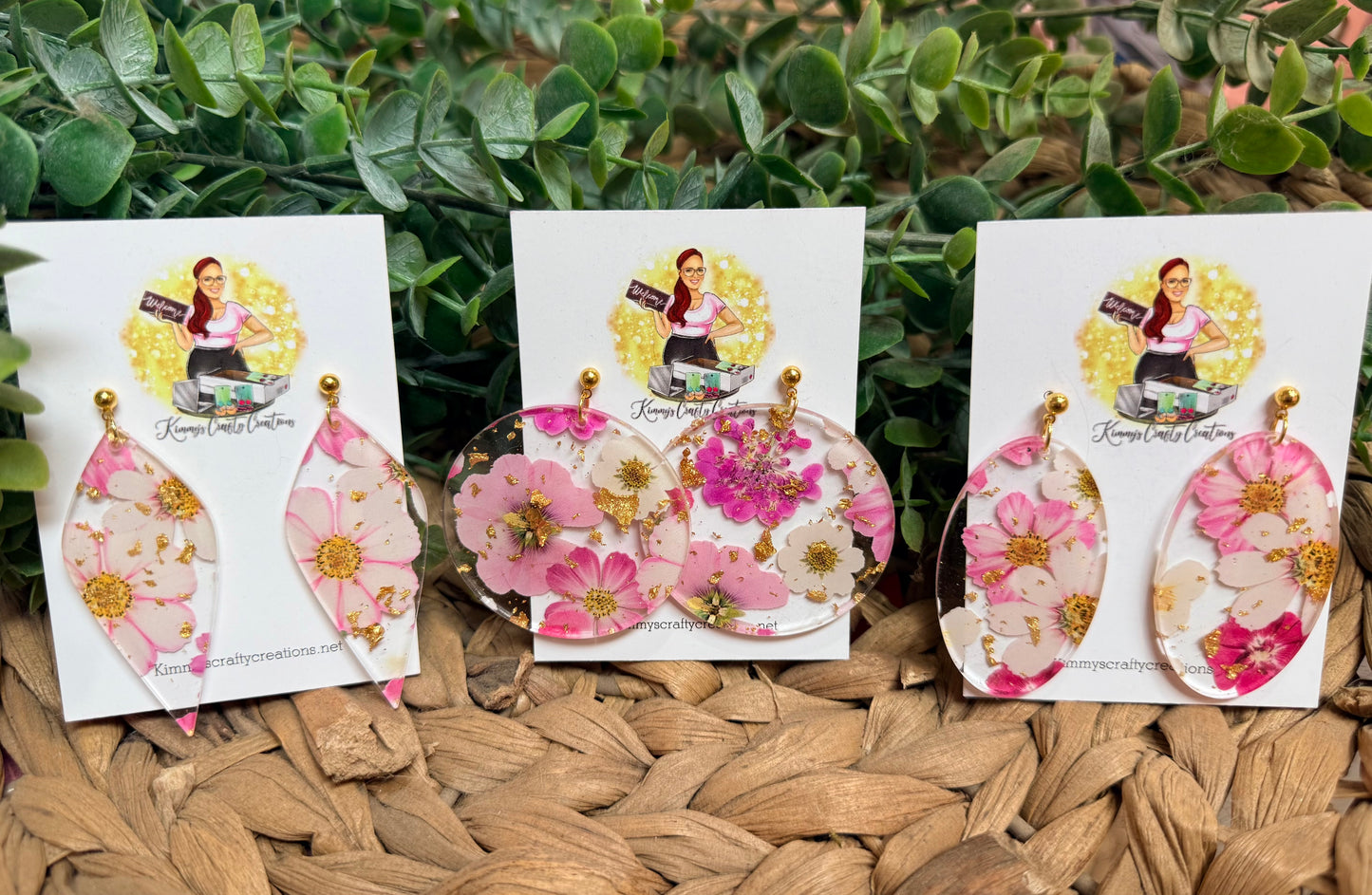 Pink Floral Statement Earrings Collection 🌸✨