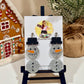 Sparkling Snowman Dangle Earrings