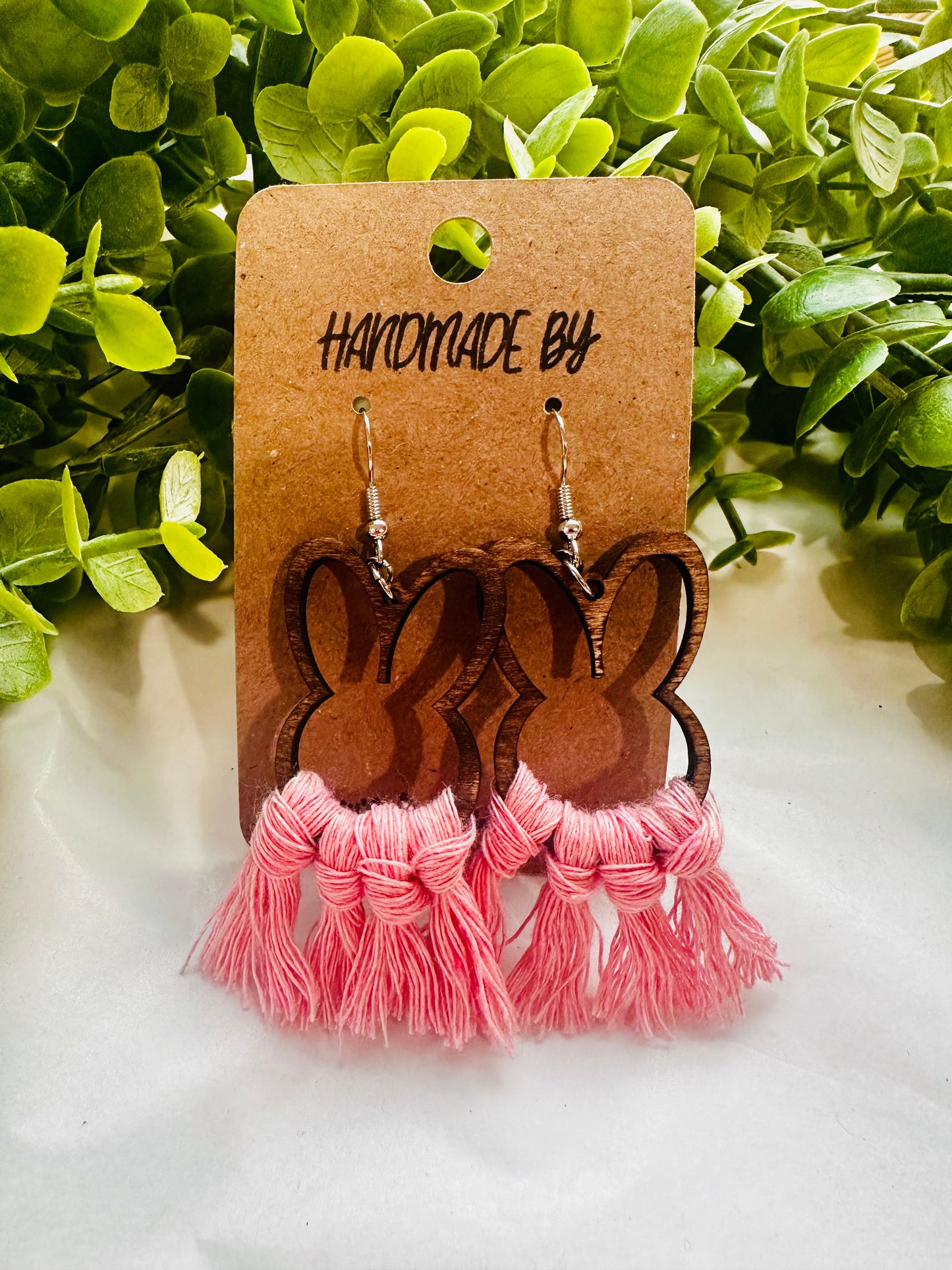 Macrame Bunny Earrings