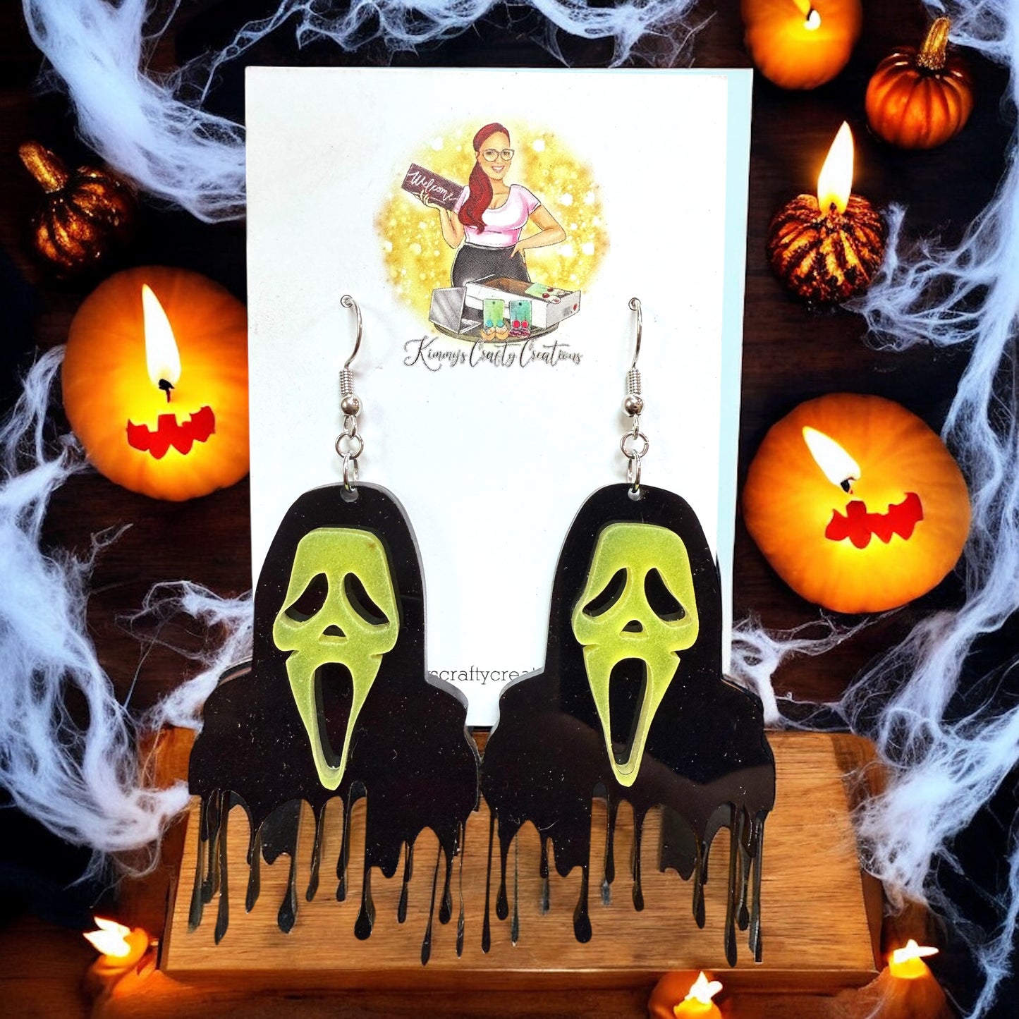 Spooky Face Earrings