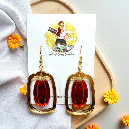 Pumpkin Frame Earrings