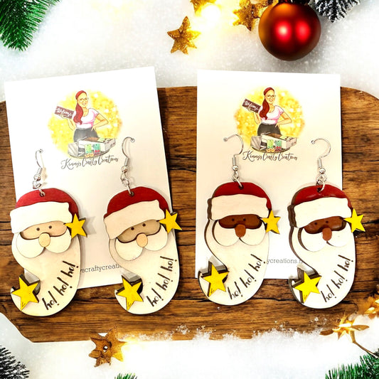 Ho Ho Ho Santa Earrings