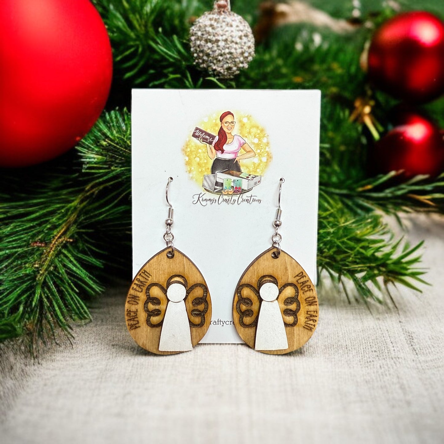 Peace On Earth Angel Earrings