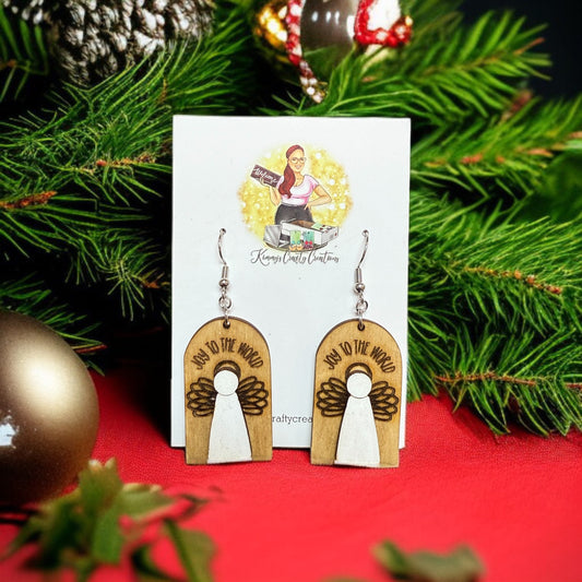 "Joy To The World" Angel Earrings