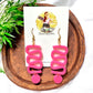 Pink Sliver Line Dangles