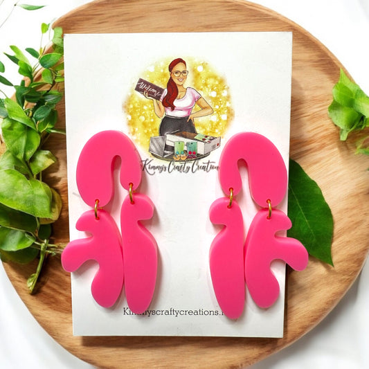 Pink Retro Boho Dangles