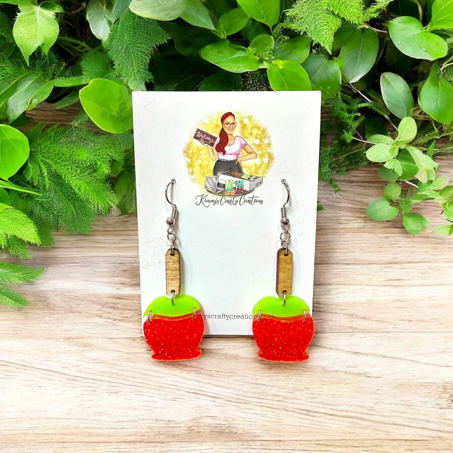 Candy Apple Earrings