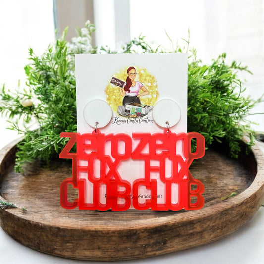 Zero-Fux Club Stud Dangles