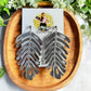 Silver Mirror Flowing Leaf Dangles