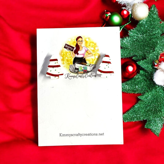Christmas Cake Post Earrings