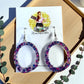 Glitter Open Circle Earrings