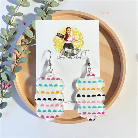 Abstract Print Acrylic Earrings