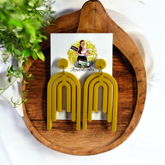 Golden Arch Boho Stud Dangles