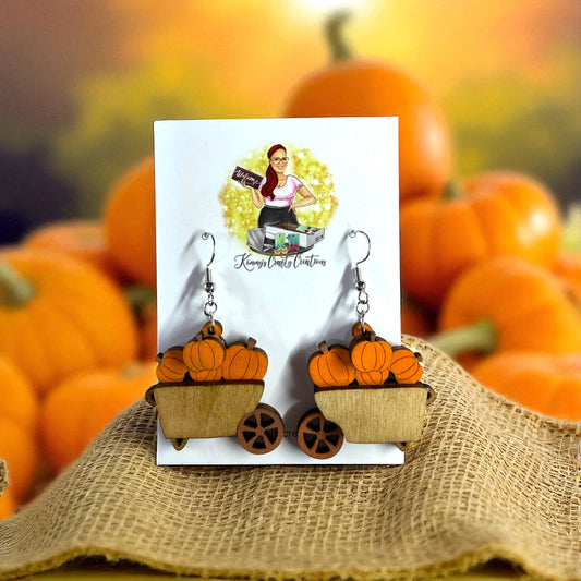 Wheel Barrow Pumpkin Dangles