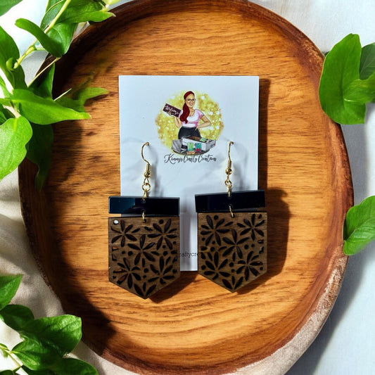 Floral Cutout Boho Dangles