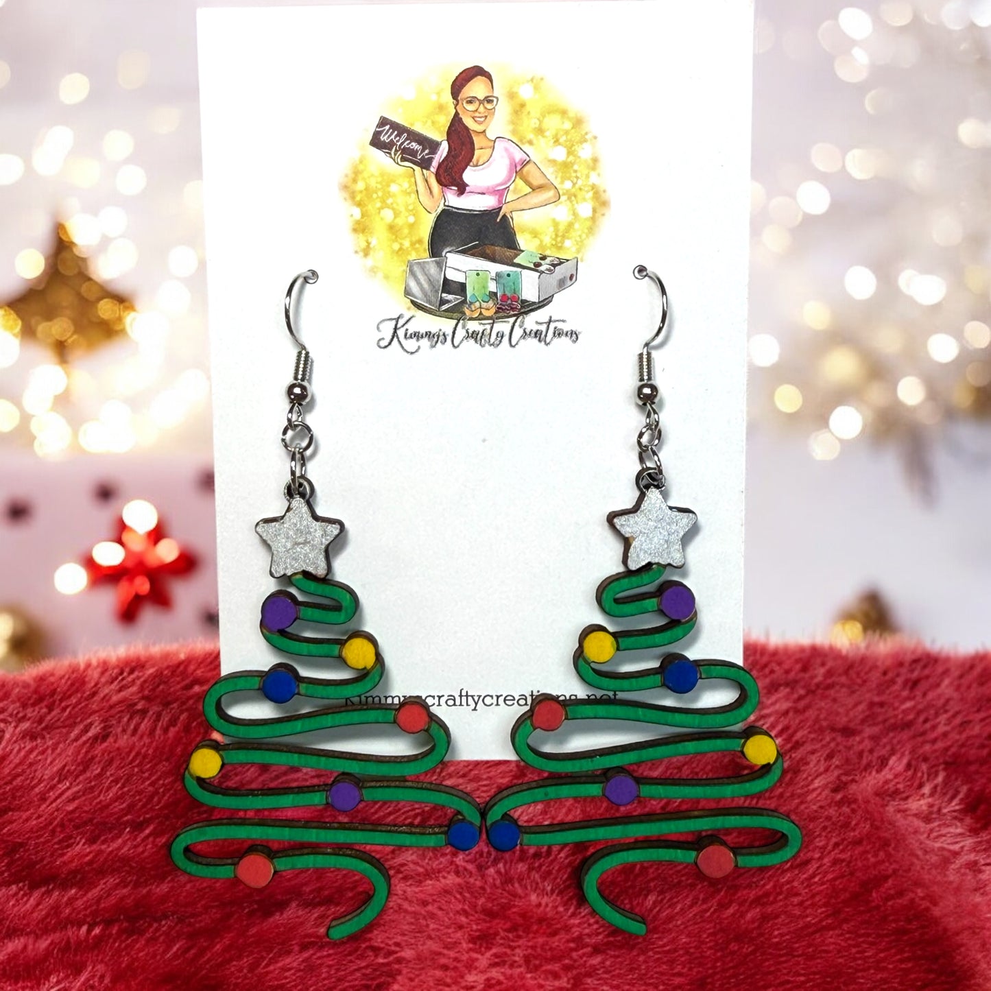 Christmas Spiral Tree Earrings