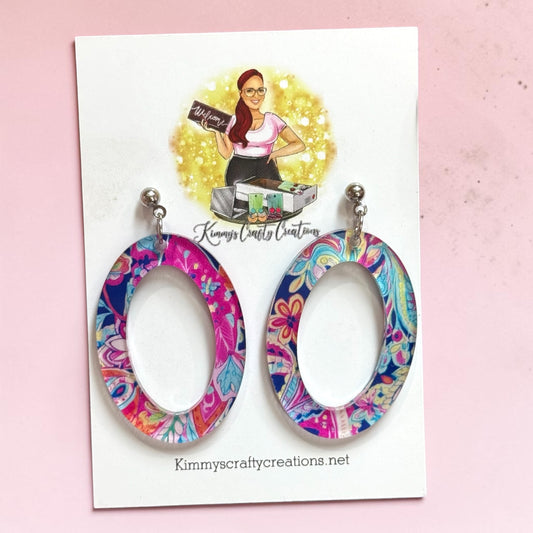 Paisley Print Earrings
