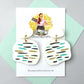 Hand-Painted Abstract Dangle Earrings – Modern Statement Style